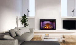 Fireplace Shop 40 Napoleon Cinema 29 Built-In Electric Fireplace With Logs- NEFB29H-3A