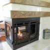 Santa Monica Rectangular U-Shape Fireplace Door - Wrought Iron