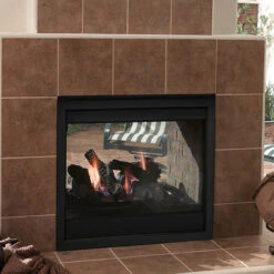 Twilight 36" Indoor/Outdoor See-Through Gas Fireplace | Majestic