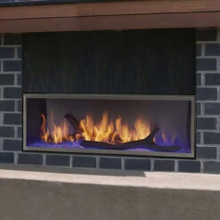 Lanai 48" Outdoor Linear See-Through Vent Free Gas Fireplace | Majestic