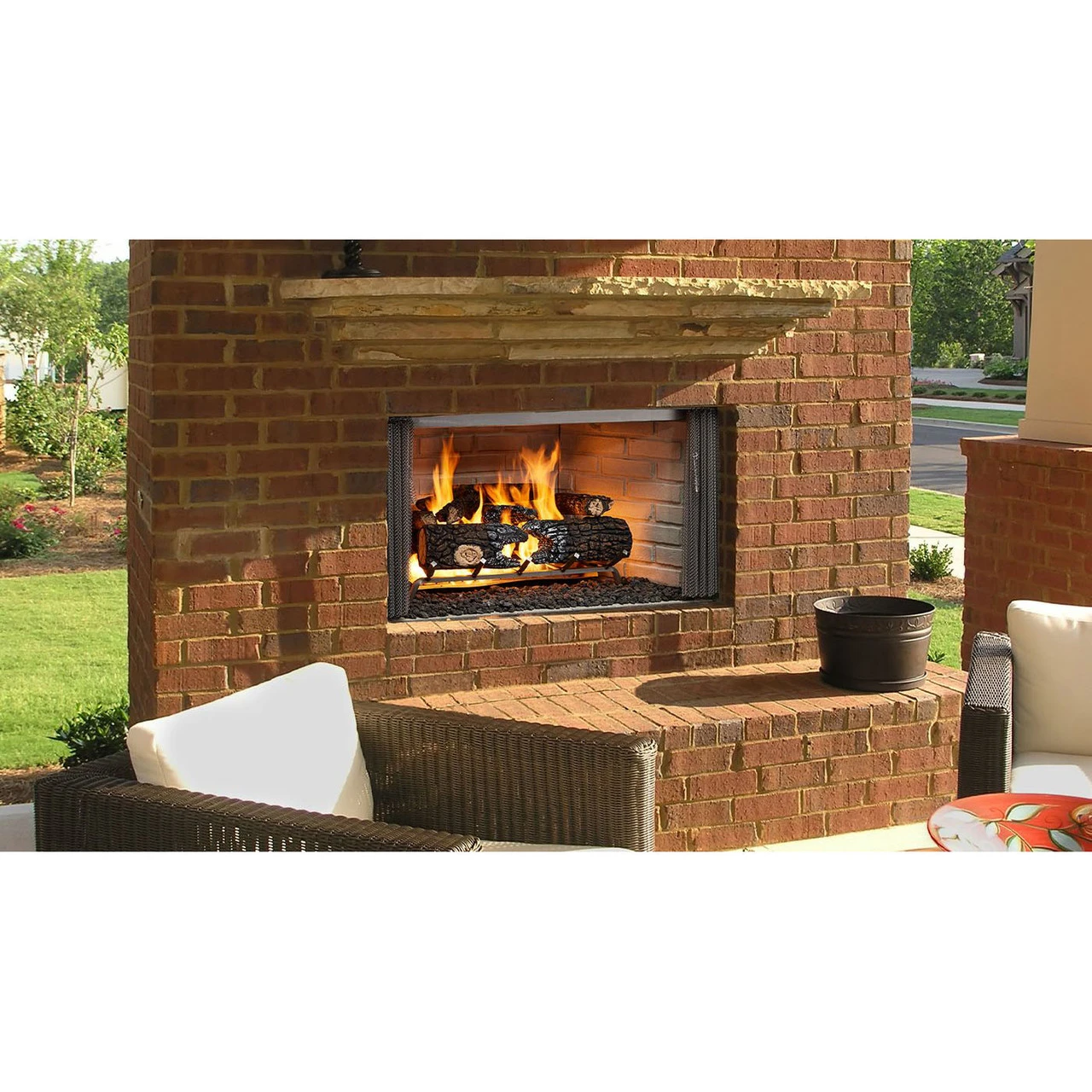 Villawood 36" Outdoor Wood Fireplace | Majestic 2 Villawood 36" Outdoor Wood Fireplace | Majestic - Image 2