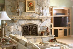 Orchid Arched Fireplace Door - Wrought Iron -Fireplace Shop 4 a 34862.1582064347