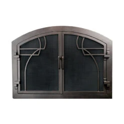 Mavericks Arched Fireplace Door - Wrought Iron -Fireplace Shop 46 mavericks arched fireplace door 28 web 18413.1582067234