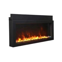 30" Panorama Extra Slim Electric Fireplace BI-30-XTRASLIM - Amantii -Fireplace Shop BI 30 XTRASLIM orange yellow flame side web 75307.1576865917