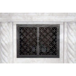 Batista Rectangular Fireplace Door - Wrought Iron -Fireplace Shop Batista 11 rectangular fireplace door web3 77107.1581640214