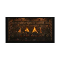 Bellingham 44 Rectangular Gas Fireplace - Kozy Heat -Fireplace Shop Bellingham44 Chicago Brick Refractory Panels Kozy Heat web 59285.1605550336