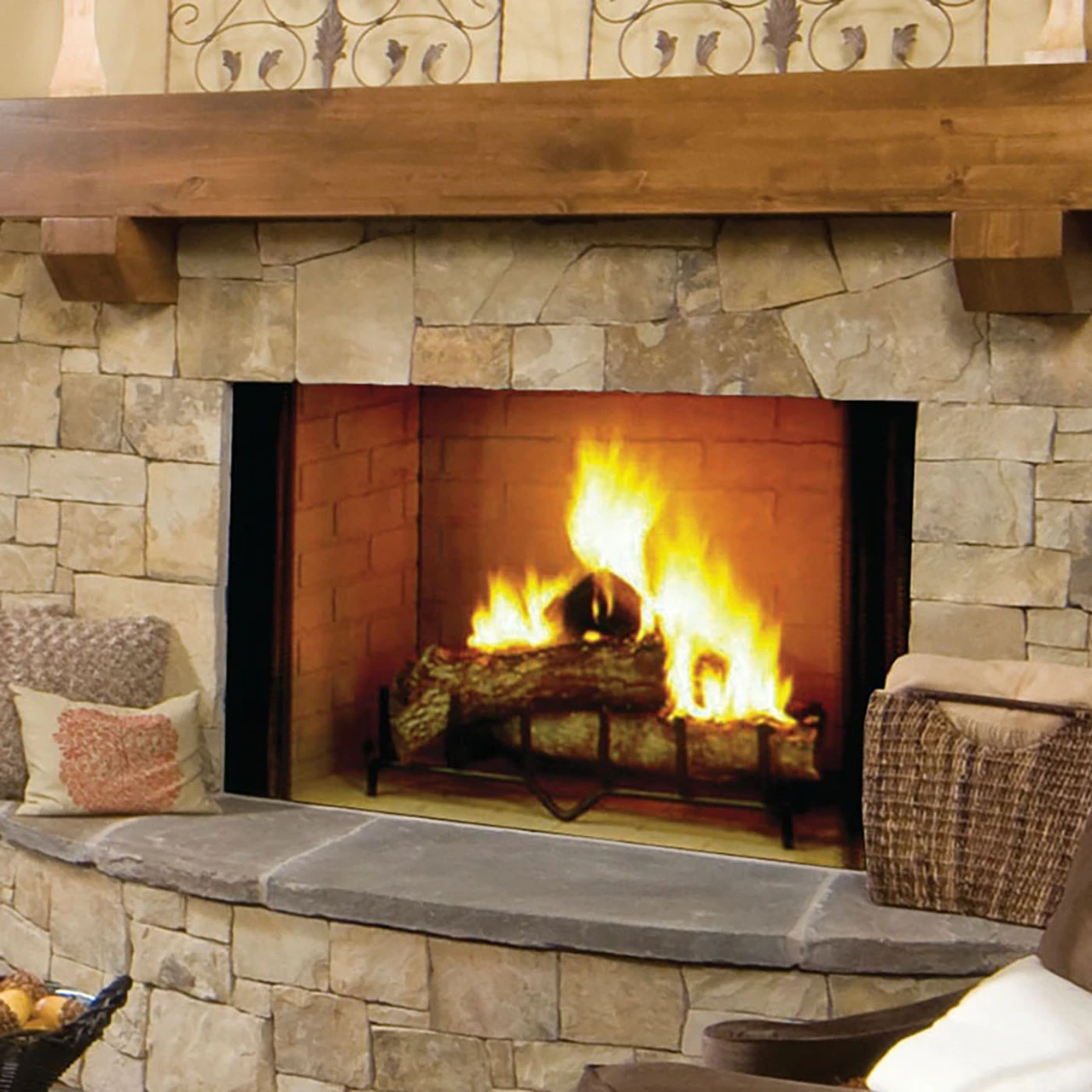 Biltmore 42" Radiant Wood Burning Fireplace | Majestic 1 Biltmore 42" Radiant Wood Burning Fireplace | Majestic