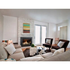 Chaska 34" Rock Version Gas Fireplace Insert - Kozy Heat