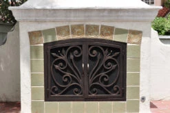 Orchid Arched Fireplace Door - Wrought Iron -Fireplace Shop DSC 0241 78672.1582064348