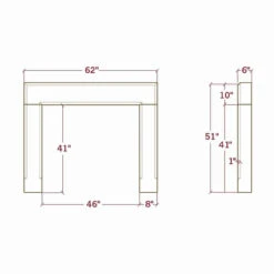 The Dylan - Concrete Fireplace Surround -Fireplace Shop Dylan specs 19182.1615314281
