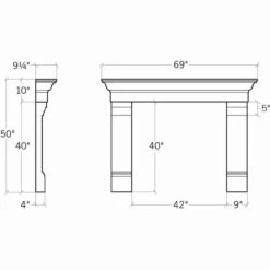 The Florentina - Concrete Fireplace Surround -Fireplace Shop Florentina Specs 94526.1615313972