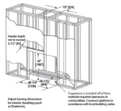 Echelon II 36" Direct Vent Fireplace | Majestic -Fireplace Shop Framing Dimensions 19530.1600856503