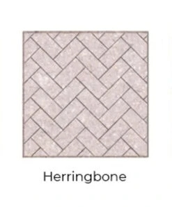 Herringbone Grey Isokern Firebricks Full Brick 370 Count - FIG7600SMI-370H