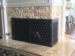 Trabuco Rectangular L-ShapeFireplace Door - Wrought Iron -Fireplace Shop IMG 1311 09306.1582220136
