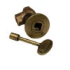 HPC 1/2" Antique Brass Angle Decorative Key Valve Kit