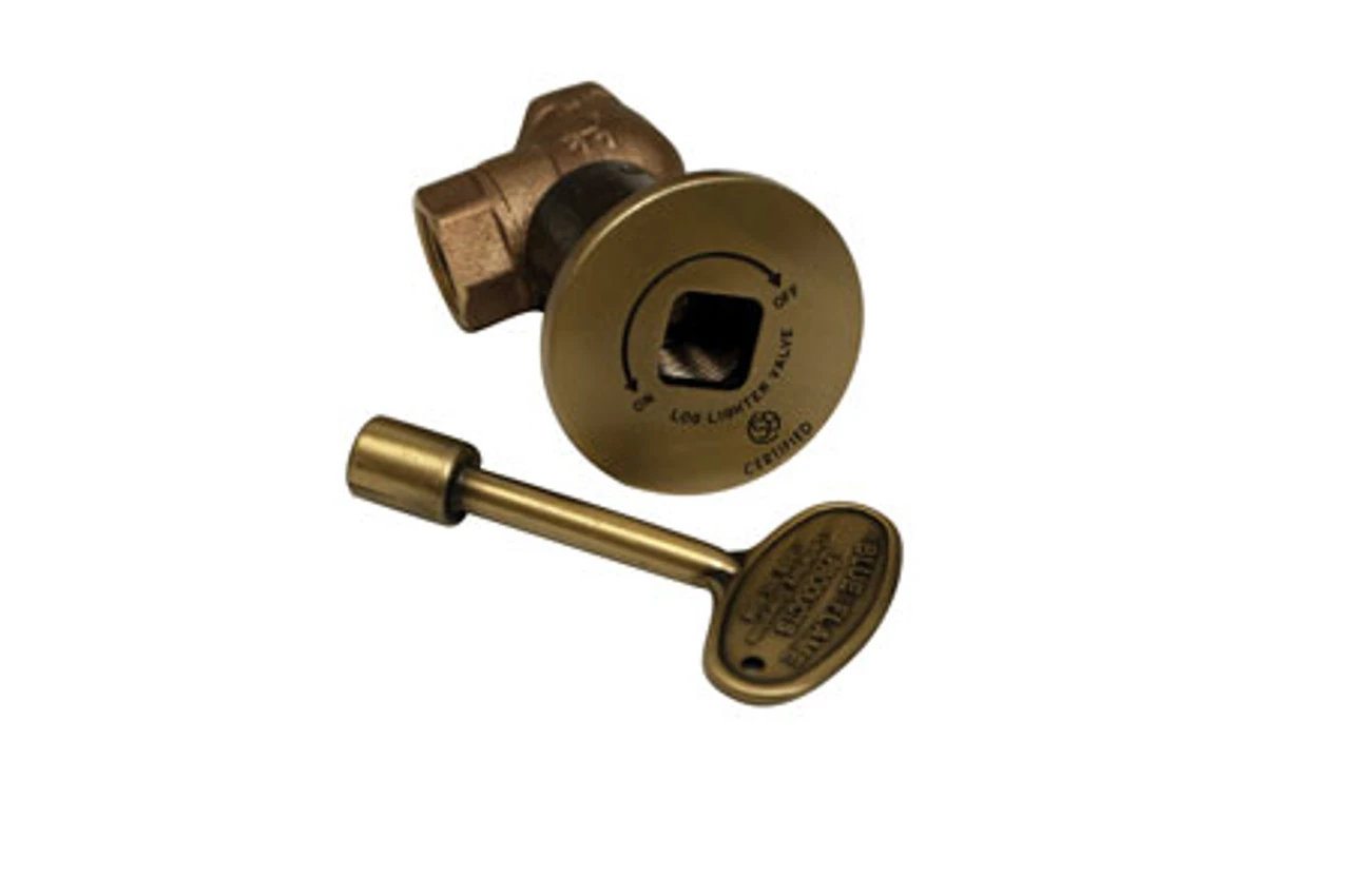 HPC 1/2" Antique Brass Angle Decorative Key Valve Kit 1 HPC 1/2" Antique Brass Angle Decorative Key Valve Kit