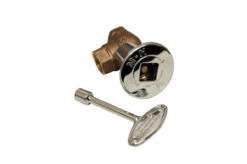 HPC 1/2" Chrome Angled Decorative Key Valve Kit