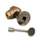 HPC 1/2" Pewter Angle Decorative Key Valve Kit