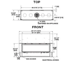 Echelon II 36" Direct Vent Fireplace | Majestic -Fireplace Shop MCE webdrawings SS36 326x277 29887.1600856503
