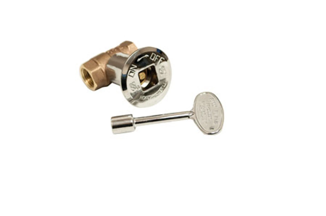 HPC 1/2" Chrome Straight Decorative Key Valve Kit 1 HPC 1/2" Chrome Straight Decorative Key Valve Kit