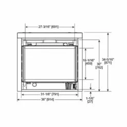Mercury 32" Direct Vent Gas Fireplace | Majestic 10 Mercury 32" Direct Vent Gas Fireplace | Majestic -Fireplace Shop Mercury front 394x362 60499.1662728436
