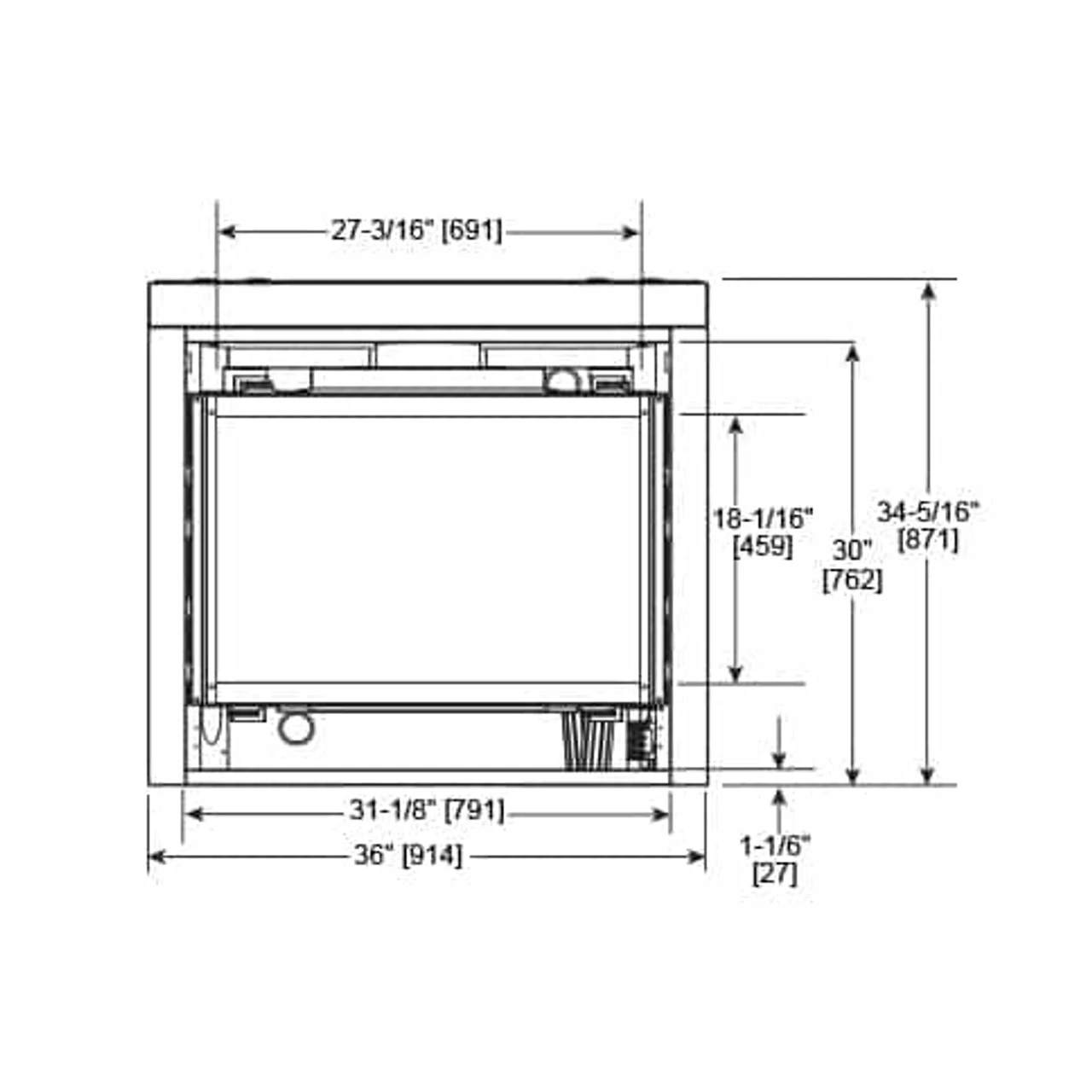 Mercury 32" Direct Vent Gas Fireplace | Majestic 4 Mercury 32" Direct Vent Gas Fireplace | Majestic - Image 4