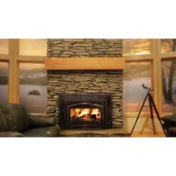 Oakdale EPI3TN Majolica Brown Wood Fireplace Insert - Napoleon