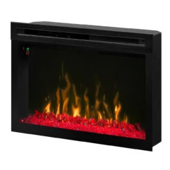 33"Glass Media Multi-Fire XD Electric Firebox - Dimplex -Fireplace Shop PF3033HG Angled Red 1280 57946.1612311175