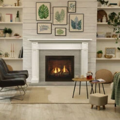 Quartz 42" Direct Vent Gas Fireplace | Majestic -Fireplace Shop Quartz Platinum 36 with bronze contemporary front and tavern brown brick interior panels result 83785.1662646993.1280.1280 72364.1662654692.1280.1280 58123.1662656354