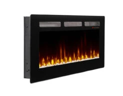 Dimplex Sierra 48" Wall Mount/Built-In Linear Electric Fireplace -Fireplace Shop SIL48 Left Pebbles 150dpi 96058.1614106599