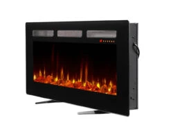 Dimplex Sierra 48" Wall Mount/Built-In Linear Electric Fireplace -Fireplace Shop SIL48 Right Crystals Legs 150dpi 68124.1614106599