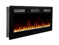 Dimplex Sierra 60" Wall Mount/Built-In Linear Electric Fireplace -Fireplace Shop SIL60 Left Pebbles 150dpi 72422.1676407176