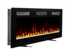 Dimplex Sierra 60" Wall Mount/Built-In Linear Electric Fireplace -Fireplace Shop SIL60 Left Pebbles Legs 150dpi 83895.1676407176