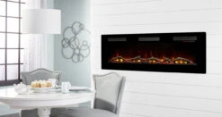 Dimplex Sierra 60" Wall Mount/Built-In Linear Electric Fireplace -Fireplace Shop SIL60 Lifestyle Logs 150dpi 44714.1676407176