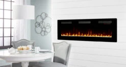 Dimplex Sierra 60" Wall Mount/Built-In Linear Electric Fireplace -Fireplace Shop SIL60 Lifestyle Pebbles 150dpi 76908.1676407176