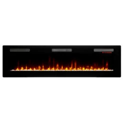 Dimplex Sierra 72" Wall Mount/Built-In Linear Electric Fireplace -Fireplace Shop SIL72 Front Pebbles 1280 64024.1676402944