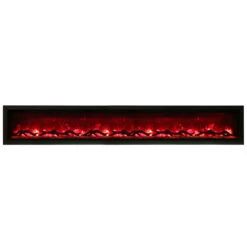 42" Symmetry Series Linear Electric Fireplace - Amantii -Fireplace Shop SYM 100 Mold Red Log web 30157.1576711552.1280.1280 07878.1576777915