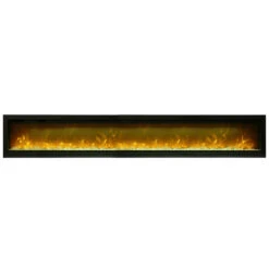 34" Symmetry Series Linear Electric Fireplace - Amantii -Fireplace Shop SYM 100 NM Y Glass web 39060.1576711552