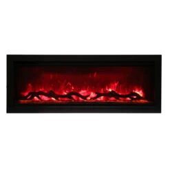 34" Symmetry Series Linear Electric Fireplace - Amantii -Fireplace Shop SYM 42 Mold RED Logs IMG 0030 web 46066.1576711553