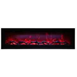 50" Symmetry Series Linear Electric Fireplace - Amantii -Fireplace Shop SYM 60 NM Red flame Blue Light Log IMG 0119 web 58179.1576711552.1280.1280 61795.1576777915.1280.1280 76148.1576779667