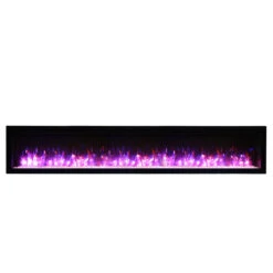 34" Symmetry Series Linear Electric Fireplace - Amantii -Fireplace Shop SYM 88 Purple BYO Glass web 91592.1576711552