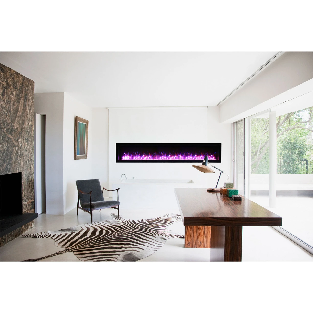 88" Symmetry-B Series Linear Electric Fireplace - Amantii 1 88" Symmetry-B Series Linear Electric Fireplace - Amantii