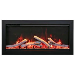 Symmetry Bespoke Electric Fireplace - Amantii -Fireplace Shop SYM34 BIRCH ORANGE FLAME 1026 1200 13326.1653573063