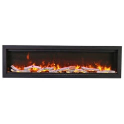 Symmetry Bespoke Electric Fireplace - Amantii -Fireplace Shop SYM60 FRONT BIRCH YELLOW FLAME 189 1200 48194.1653573068