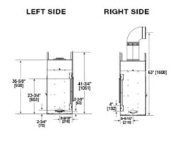 Echelon II 36" Direct Vent Fireplace | Majestic -Fireplace Shop Side View 56082.1600856503