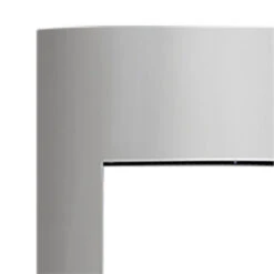 Contemporary Brushed Stainless Steel Surround With Safety Barrier For Vittoria Fireplace - Napoleon