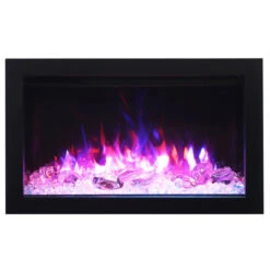 30" Traditional Series Electric Fireplace - Amantii -Fireplace Shop TRD 30 IMG 0318 108 glass chunks web 51834.1576621906