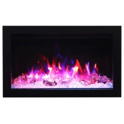 30" Traditional Series Electric Fireplace - Amantii -Fireplace Shop TRD 30 IMG 0319 108 glass chunks web 80949.1576621905