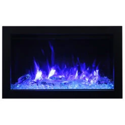 30" Traditional Series Electric Fireplace - Amantii -Fireplace Shop TRD 30 IMG 0320 108 glass chunks web 25354.1576621905