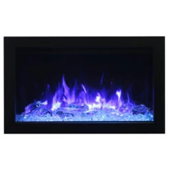 30" Traditional Series Electric Fireplace - Amantii -Fireplace Shop TRD 30 IMG 0321 108 glass chunks web 71855.1576621905